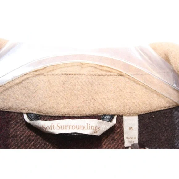 Soft Surroundings Newstead Abby Cape Jacket Tan Poncho Womens Size Medium H14415 - Picture 7 of 16